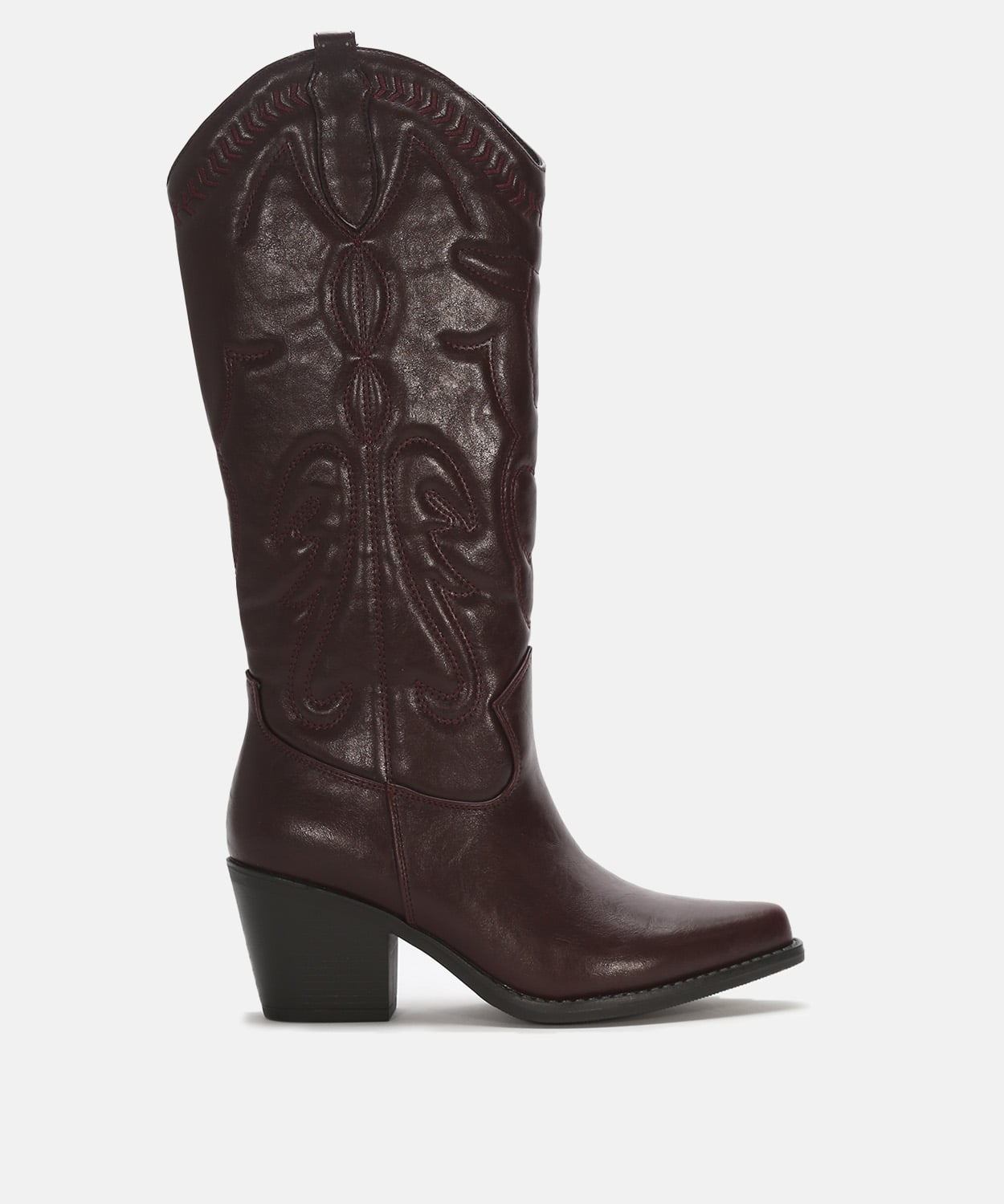 Bota tac&oacute;n cowboy bordado image number null